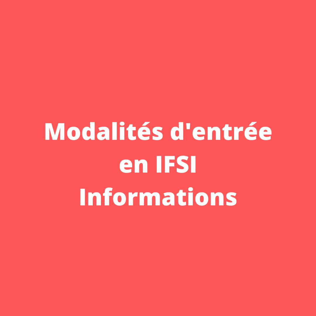 modalites entrée IFSI